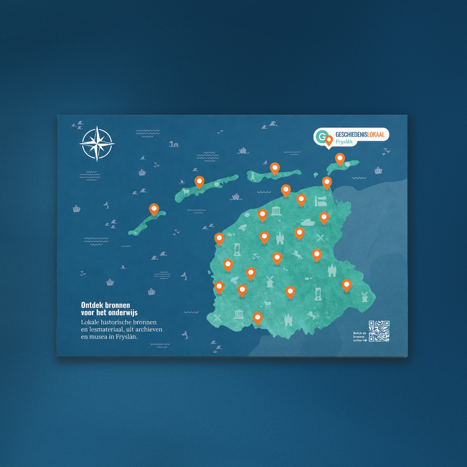 Ontwerpwerk voor Geschiedenislokaal Fryslân